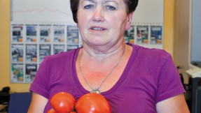 Wyhodowała gigantycznego pomidora 