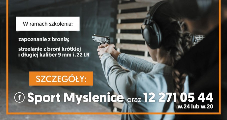 Lato na strzelnicy - bezpłatne strzelanie dla młodzieży z gminy Myślenice