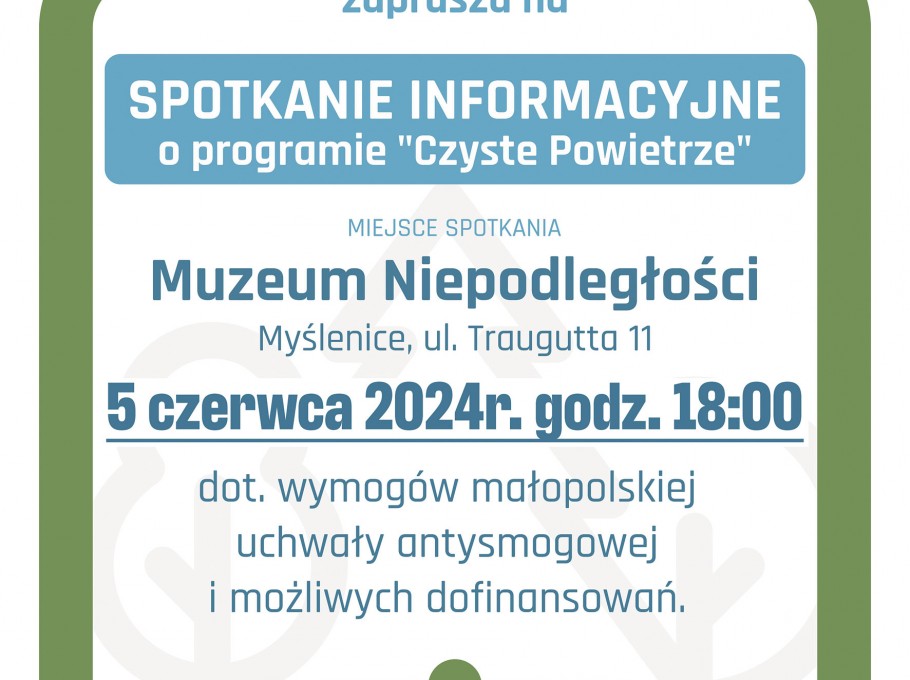 Spotkanie informacyjne o programie "Czyste powietrze"