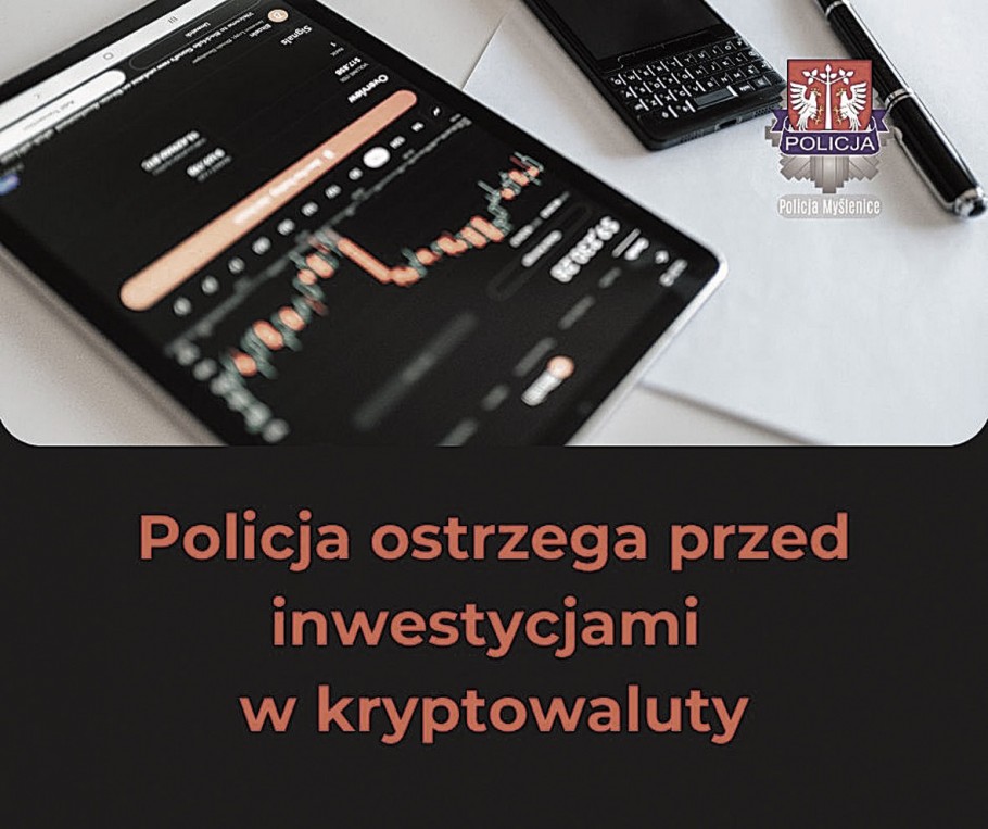 Policja ostrzega przed inwestycjami w kryptowaluty