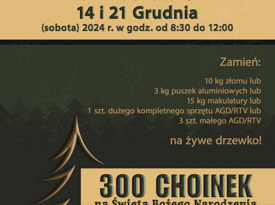 Choinka w zamian za odpady. 